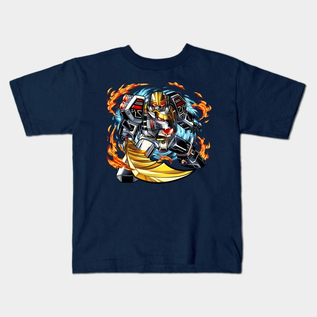 Albino Tiger Bot Kids T-Shirt by Ashmish